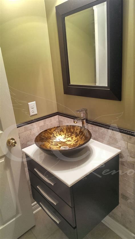 Double bathroom vanity designs floating bathroom vanities. Modern Powder Room: 20 sq.ft bathroom updated with a ...
