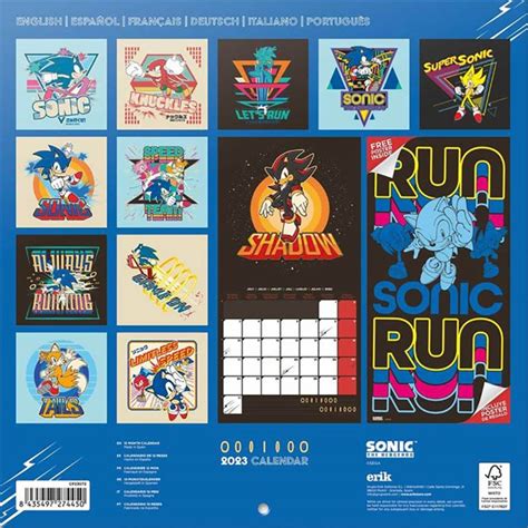 Official Sonic The Hedgehog Square Calendar 2023 Buy Online On Offer