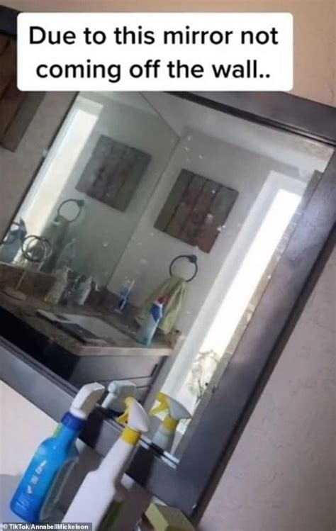 horrified woman discovers cameras and a two way mirror hidden in the wall of her new home