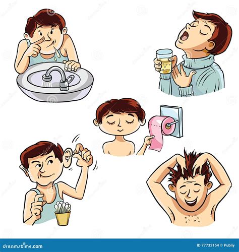 Higiene Saludable Para Vector De Dibujos Animados Chica Archivo Images