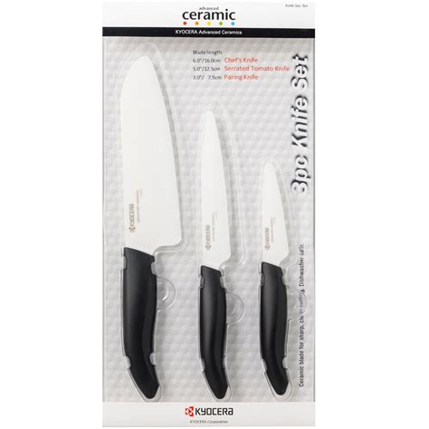 Kyocera Advanced Ceramics Revolution Series 3 Piece Ceramic Knife Set