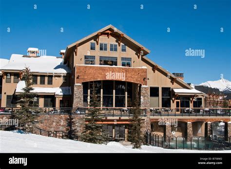 Moonlight Lodge Moonlight Basin Resort Big Sky Montana Stock Photo