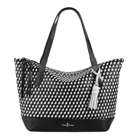 Cole Haan Parker Weave Tote in Black (BLACK/PAVEMENT) | Lyst