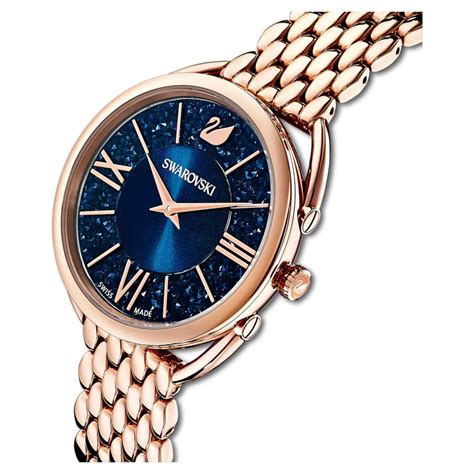 スワロフスキー Swarovski 腕時計 Crystalline Glam ウォッチ ブルー ローズゴールドコーティング 5475784