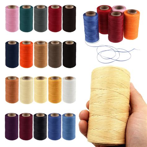260m 150d 1mm Leather Sewing Waxed Wax Thread Hand Stitching Cord Craft Diy New Ebay