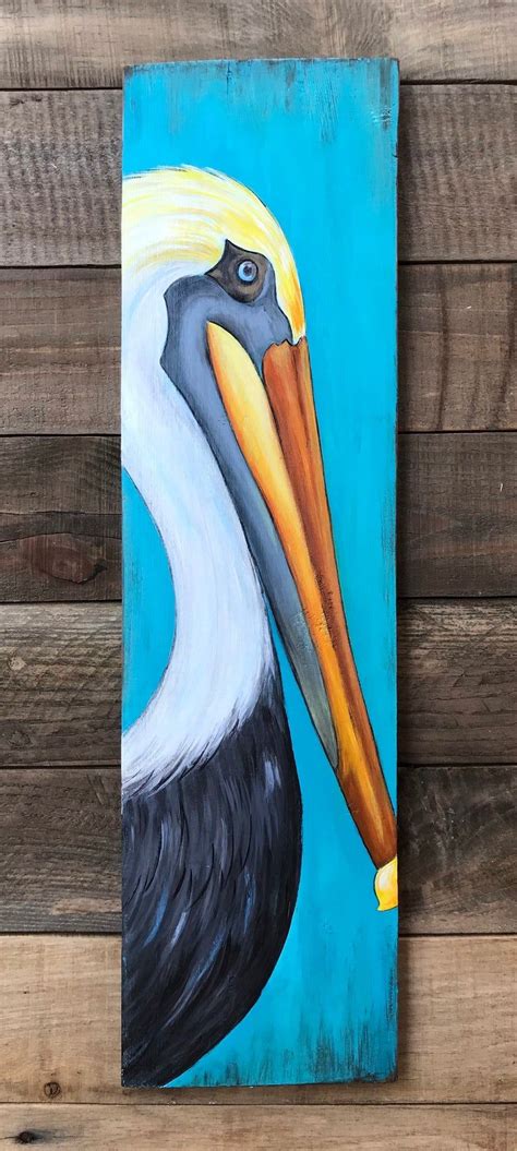 Pelican Painting Pelican Art Pelican Brown Pelican Pelican Etsy In