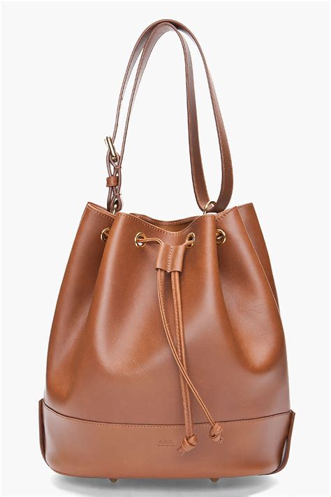 Lyst Apc Caramel Bucket Bag In Brown