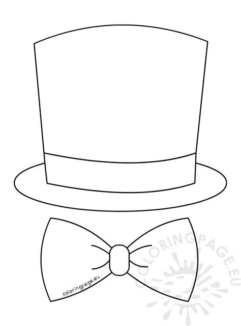 Check spelling or type a new query. Top Hat Bow Tie Vector Illustration - Coloring Page