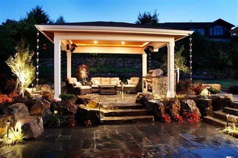 Serene Backyard Patio With Covered Sitting Area Diy Patio Large