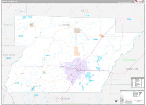 Greene County Ar Zip Code Maps Premium