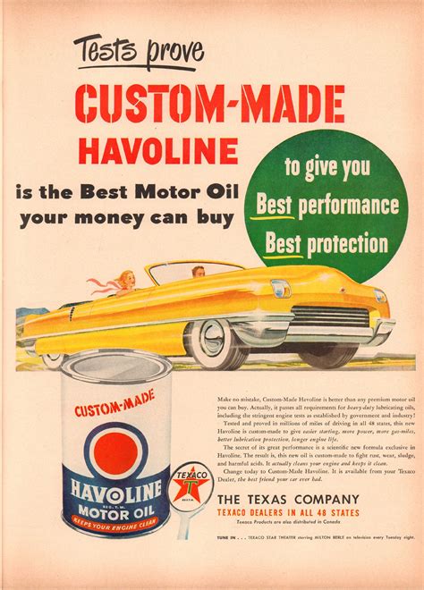 1950 Havoline Motor Oil Advertisement Life Magazine March 27 1950