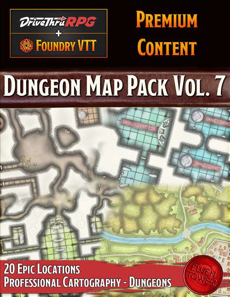 Dungeon Map Pack Vol 7 Foundry Vtt Elven Tower Foundry Vtt