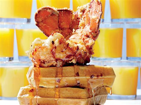 Steamed lobster tails with a hint of beer. Fried Lobster Tails with Sweet Corn Waffles and Spicy ...