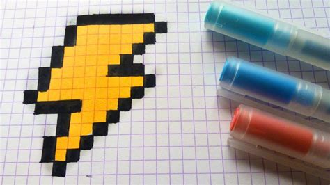 Si continúas navegando por la web, aceptas la utilización de cookies. Handmade Pixel Art - How To Draw a Thunderbolt #pixelart ...