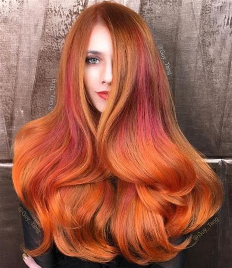 I love how the copper ombre highlights go hand in hand with the black hair. 40 Fresh Trendy Ideas for Copper Hair Color