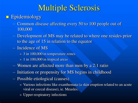 Ppt Multiple Sclerosis Powerpoint Presentation Free Download Id366101