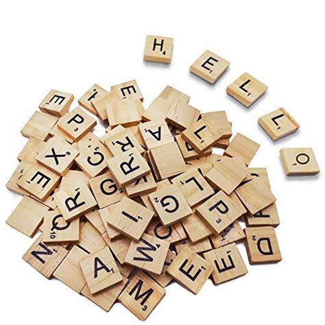 Buy 500pcs Loengmax Wood Letter Tiles Wooden Scrabble Tiles Scrabble