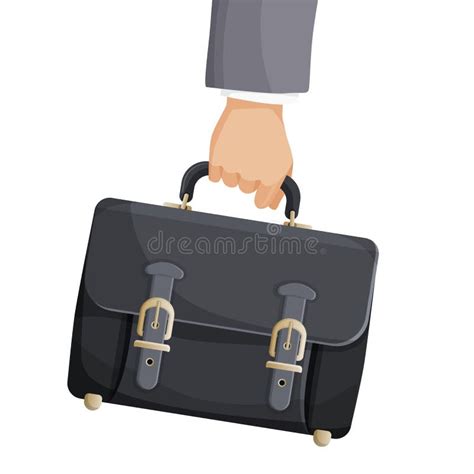 Businessman Hand Holding Briefcase Vector Illustration Stock Vector