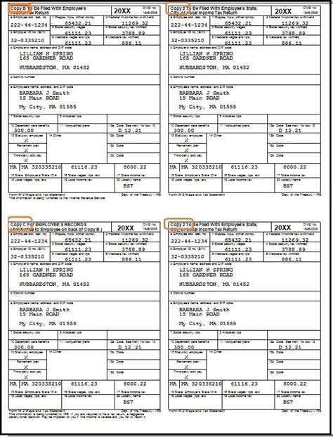 W-2 4-Up Form for Employees - ezW2 software