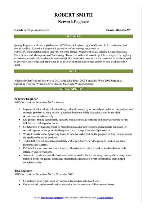 Create your new resume in 5 minutes. Engineer Resume Samples | QwikResume