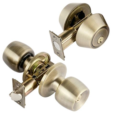 Toledo Fine Locks Malaga Antique Brass Double Cylinder Combo Set