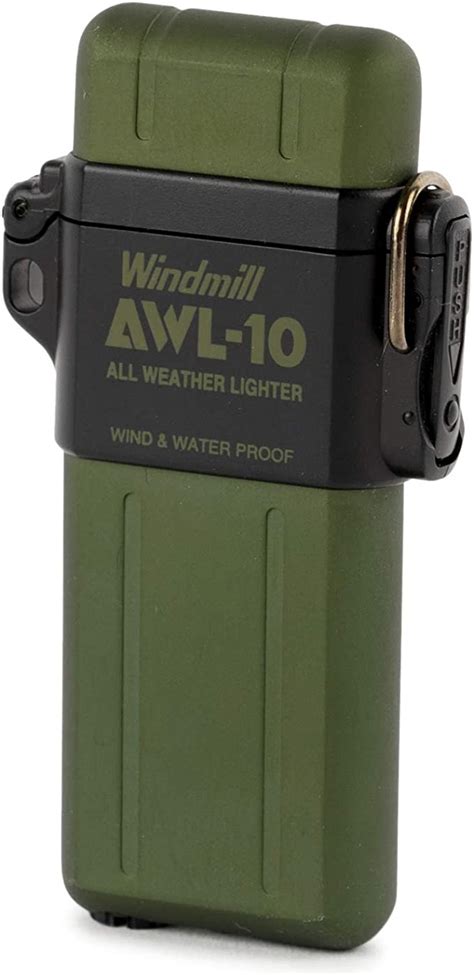 Amazon Windmillウインドミル ライター モスグリーン Awl 10 ターボ 触媒付き 防水 耐風仕様 307z 0045