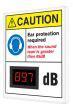 Sound Level Is Greater Than Db OSHA Caution Decibel Safety Signs