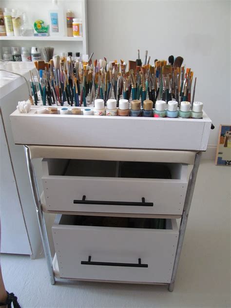 Paint And Brush Storage Art Studio Organization Art Supply
