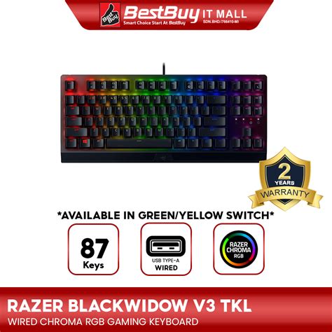 Razer Blackwidow V Tenkeyless Mechanical Keyboard