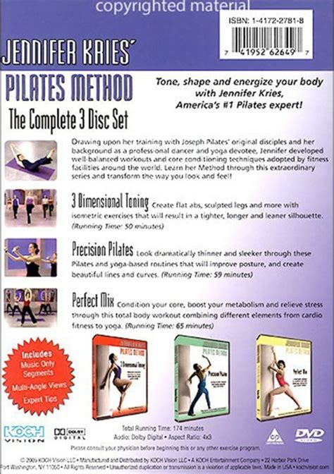 Jennifer Kries Pilates Method The Complete 3 Disc Set Dvd 2005 Dvd Empire