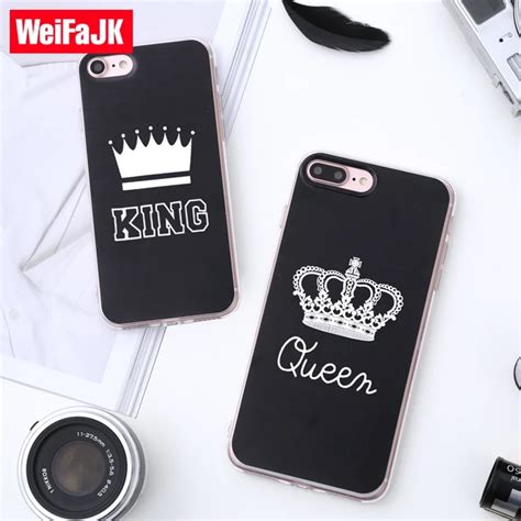 Weifajk Queen Phone Case For Iphone 7 8 Plus 6 6s Silicone Tpu King Pattern Soft Case On For