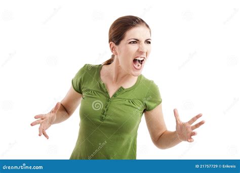 Woman Yelling Stock Image Image Of Woman Shouting Shock 21757729