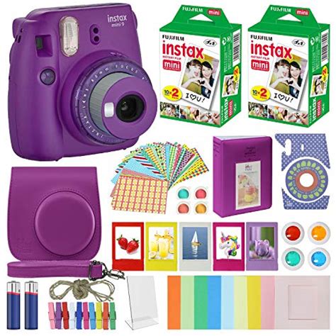 Fujifilm Instax Mini 9 Instant Camera Clear Purple With Clear Accents
