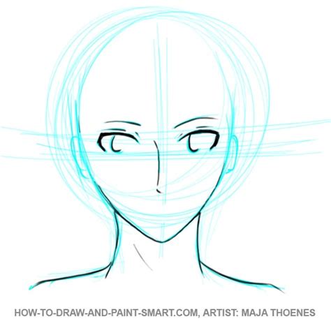 Next, you can start carving out your chin, and connect the neck. How to Draw Anime Boys