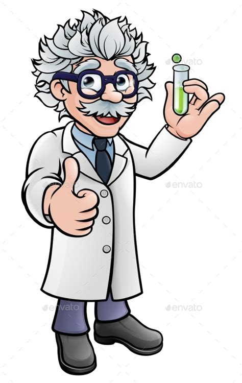 Science television can be a great way to get reluctant experimenters interested in stem subjects and also can help nurture kids' natural curiosity. Cartoon Scientist Holding Test Tube by Krisdog | GraphicRiver