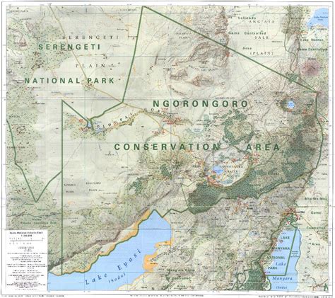 Ngorongoro Conservation Area Map Ngorongoro Mappery