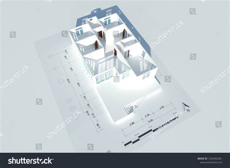 Floor Plan House Top View 3d Stock Illustration 1265042281 | Shutterstock
