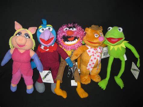 The Muppets Set Kermit Miss Piggy Gonzo Animal Fozzie Bear Plush Toy