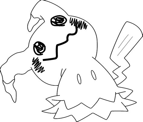 Lineart Of Mimikyu In Busted Form By Inukawaiilover On Deviantart