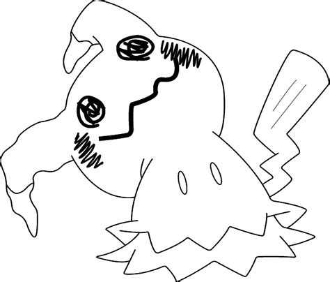 Lineart of Mimikyu in Busted form by InuKawaiiLover on DeviantArt