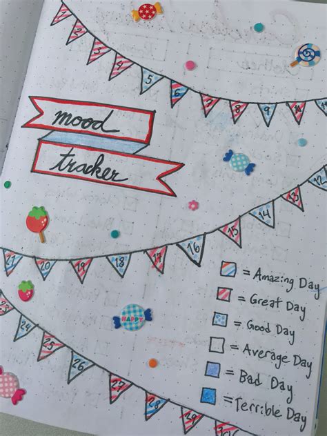 My Bullet Journal Mood Tracker July Pinterest Rainbowkirby24