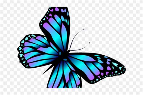 Download Monarch Butterfly Cartoon Transparent Blue