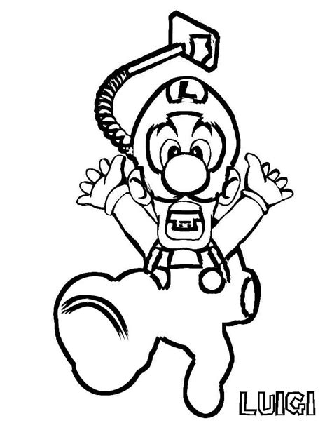 Pull it open and then strobulb to free the red gem. luigi mansion Colouring Pages | Mario bros para colorear ...