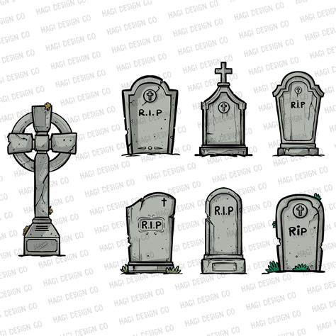 Sketch Tombstone Cliparts Halloween Graphics Grave Cemetery Tomb