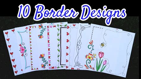 10 Border Designssimple And Easy Bordersfront Page Decoration Ideas