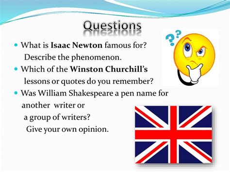 British Culture Famous Britons презентация онлайн