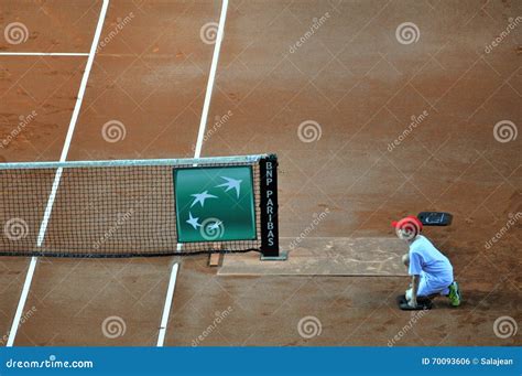 Ball Boy In Action During A Tennis Match Editorial Photo Image Of