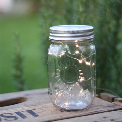 Mason Jar With Fairy Lights By The Wedding Of My Dreams