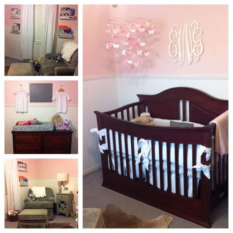 Pink And White Nursery With Bead Board Baby Girl Nursery Room Girl