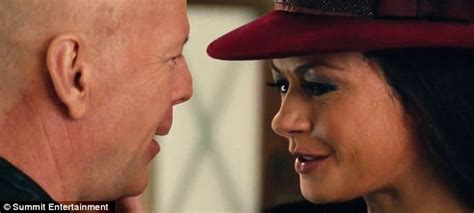 Red 2 Trailer Watch Bruce Willis Unsightly Smooch With Catherine Zeta